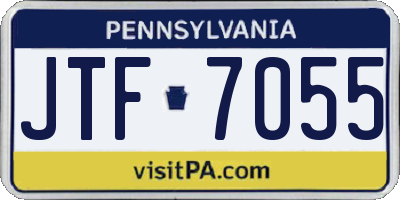 PA license plate JTF7055