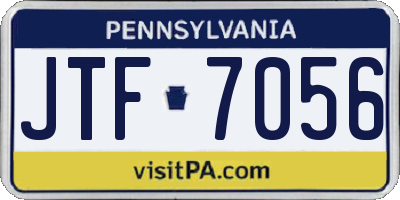 PA license plate JTF7056