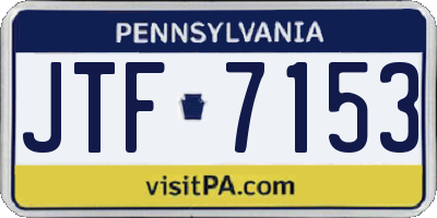 PA license plate JTF7153