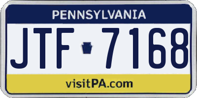 PA license plate JTF7168