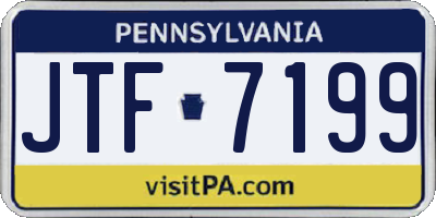 PA license plate JTF7199