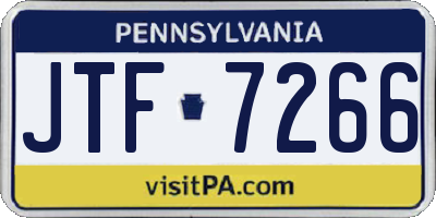 PA license plate JTF7266