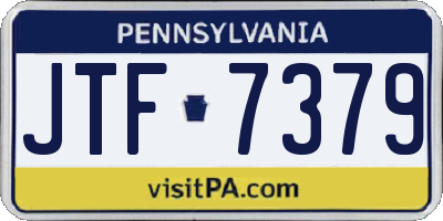 PA license plate JTF7379