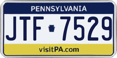 PA license plate JTF7529