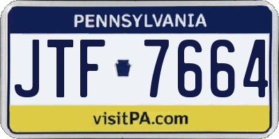 PA license plate JTF7664
