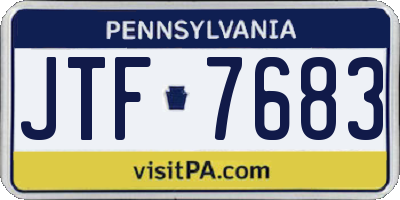 PA license plate JTF7683