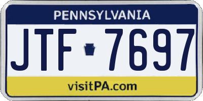 PA license plate JTF7697