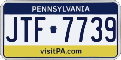 PA license plate JTF7739