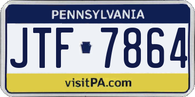 PA license plate JTF7864