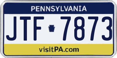 PA license plate JTF7873