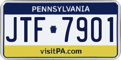 PA license plate JTF7901