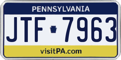 PA license plate JTF7963