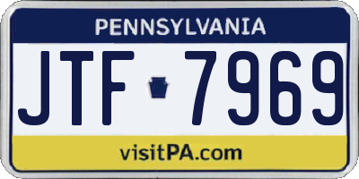 PA license plate JTF7969