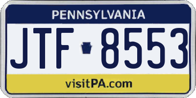 PA license plate JTF8553