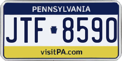 PA license plate JTF8590