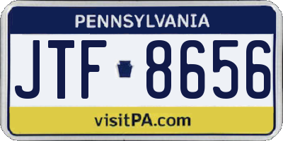 PA license plate JTF8656