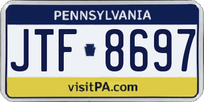 PA license plate JTF8697