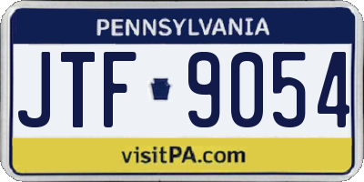 PA license plate JTF9054