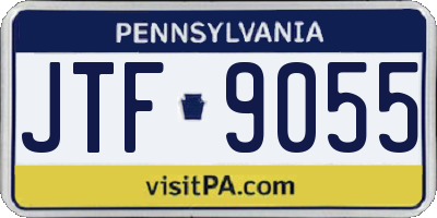 PA license plate JTF9055