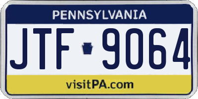 PA license plate JTF9064