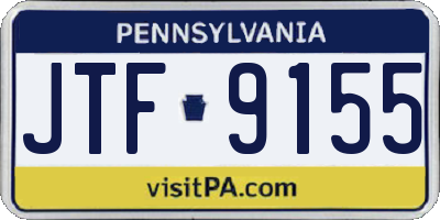 PA license plate JTF9155