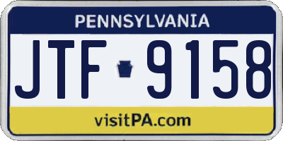 PA license plate JTF9158