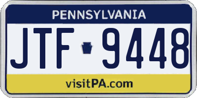 PA license plate JTF9448