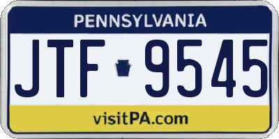 PA license plate JTF9545