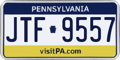 PA license plate JTF9557