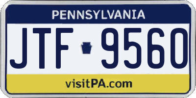 PA license plate JTF9560