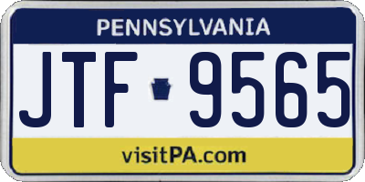 PA license plate JTF9565