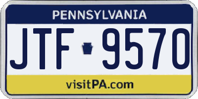 PA license plate JTF9570