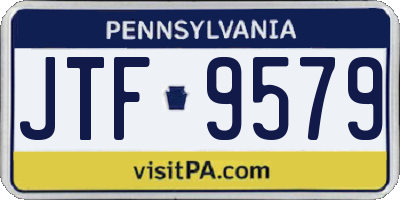 PA license plate JTF9579
