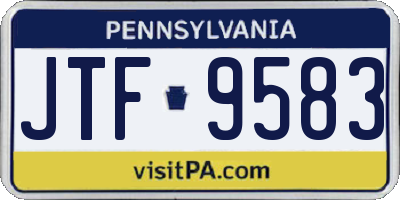 PA license plate JTF9583