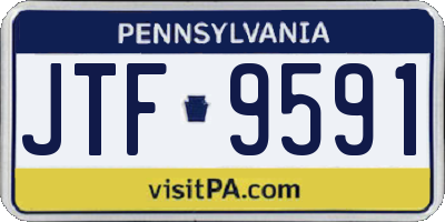 PA license plate JTF9591