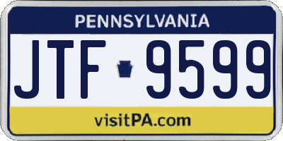 PA license plate JTF9599