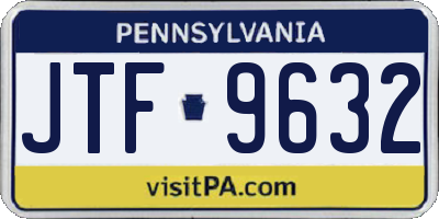 PA license plate JTF9632