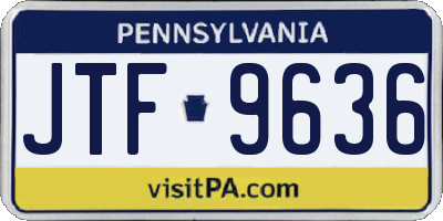 PA license plate JTF9636