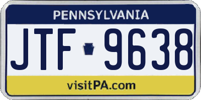 PA license plate JTF9638