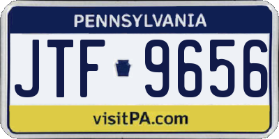 PA license plate JTF9656
