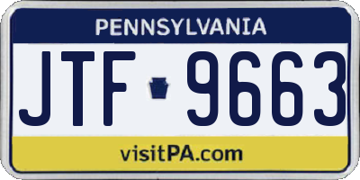 PA license plate JTF9663