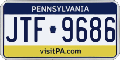PA license plate JTF9686