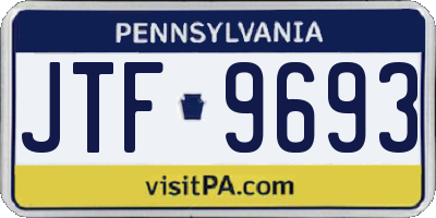 PA license plate JTF9693