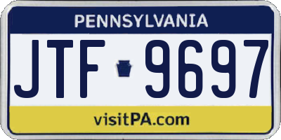 PA license plate JTF9697