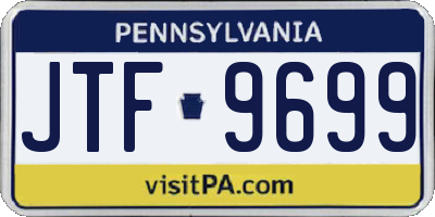PA license plate JTF9699