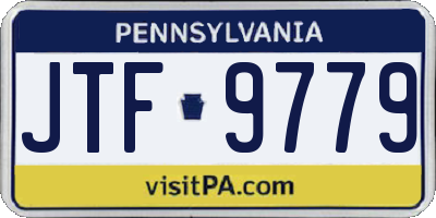PA license plate JTF9779