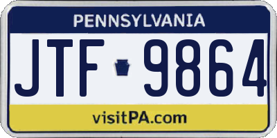 PA license plate JTF9864