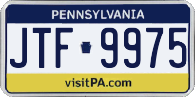 PA license plate JTF9975