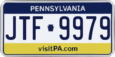 PA license plate JTF9979