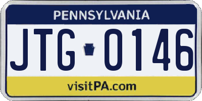 PA license plate JTG0146